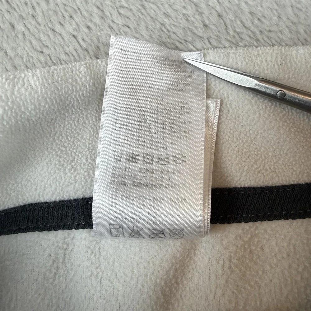 The North Face TKA 100 Fleece Pullover Mens XL White Gray 1/4 Zip Colorblock